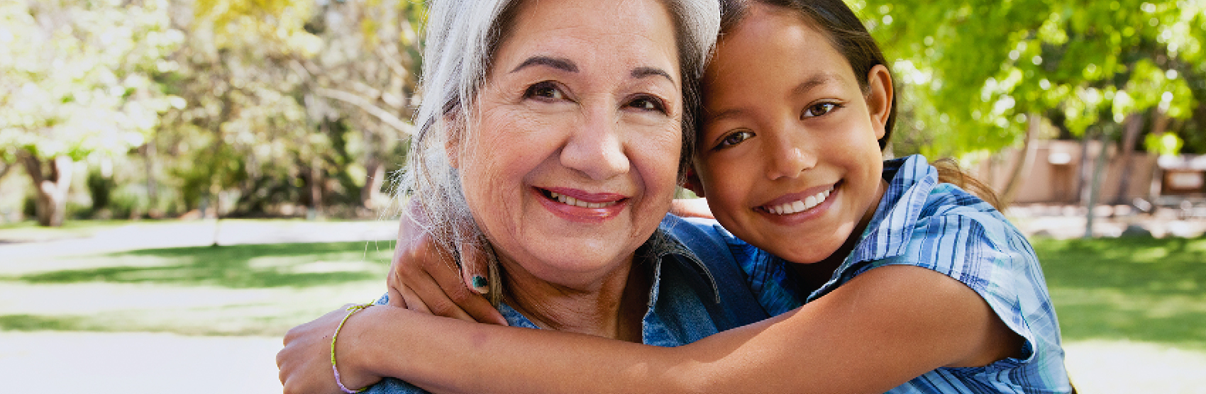 Caring grandmother with granddaughter